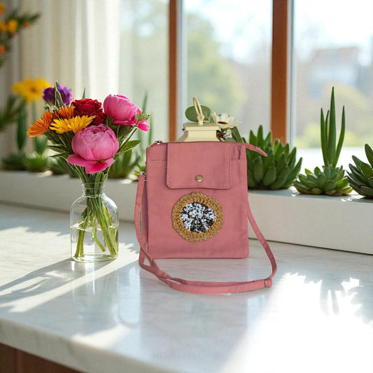 Jute Connection™ Compact Crossbody Jute Bags – Assorted Colors