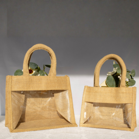 Window-Front Jute Tote Bag