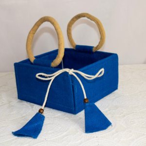 Vibrant Jute Tassel Gift Basket