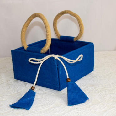 Vibrant Jute Tassel Gift Basket